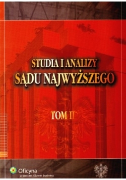 Studia i analizy sądu najwyższego, tom II
