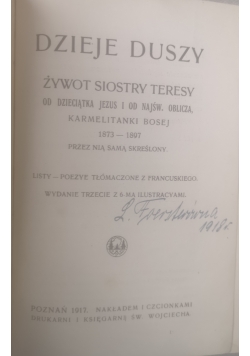 Dzieje Duszy.Żywot siostry Teresy,1917r.