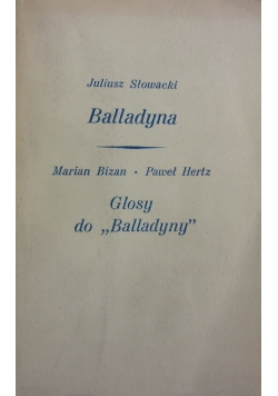 Balladyna/Głosy do "Balladyny"