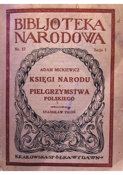 Księgi narodu i pielgrzymstwa polskiego 1926 r