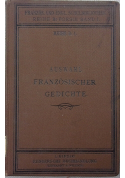 Auswahl Franzosischer gedichte, 1897r.