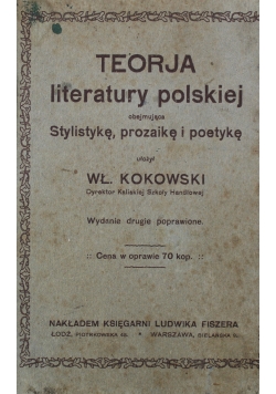 Teorja literatury polskiej
