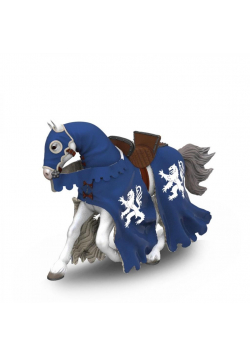 Koń niebieskiego rycerza z włócznią