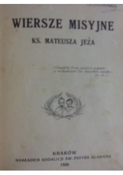 Wiersze misyjne, 1926 r.