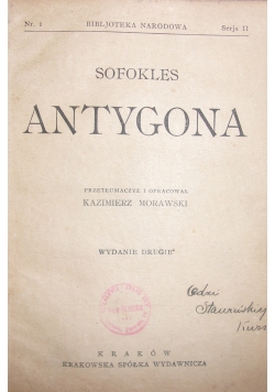 Antygona, 1889r.