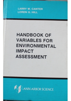 Handbook of veriables for environmental impact assessment