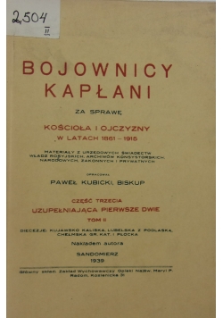Bojownicy Kapłani za sprawę Kościoła i Ojczyzny w latach 1861-1915,  1939 r.