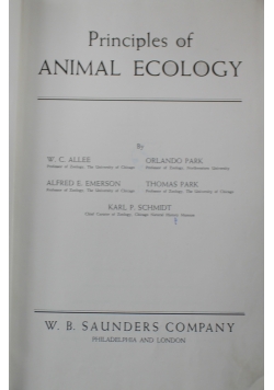 Principles of Animal Ecology