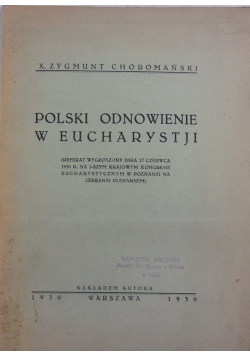 Polski odnowienie w Eucharystji, 1930r.