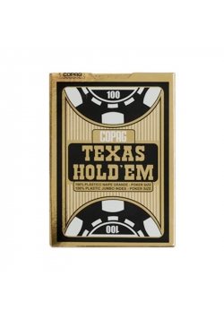 Karty Texas Hold'em Jumbo złoty/czarny CARTAMUNDI