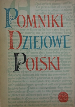 Pomniki dziejowe Polski,Seria II - tom IV część 2