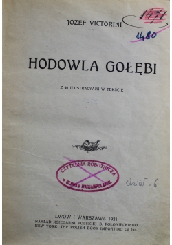 Hodowla gołębi 1921 r.