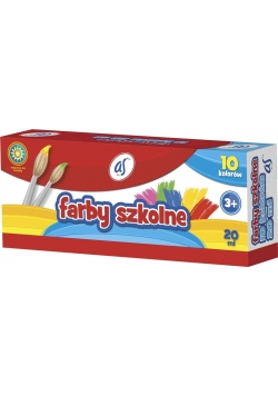 Farby szkolne 10 kolorów 20 ml ASTRA