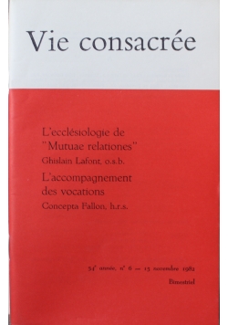 Vie consacree 54e annee N 6