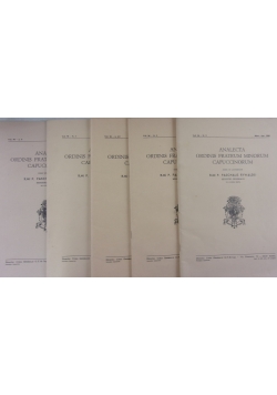 Analecta ordinis fratrum minorum capuccinorum, zestaw 5 książek