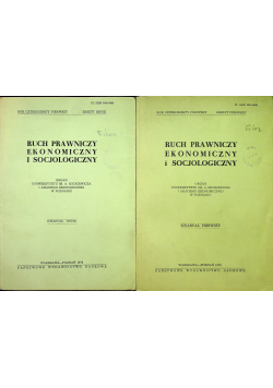 Ruch Prawniczy Ekonomiczny i socjologiczny tom I i II