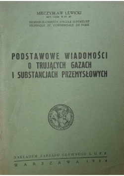 Podstawowe wiadomości o trujących gazach, 1934 r.