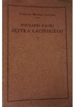 Początki nauki języka łacińskiego I, 1926 r.