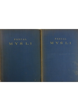 Myśli i pomniejsze pisma, tom I-II  1930 r.