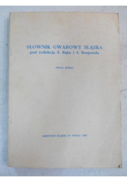 Słownik gwarowy Śląska