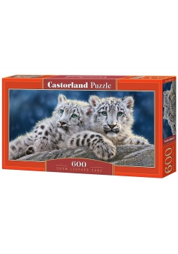 Puzzle 600 Snow Leopard Cubs CASTOR