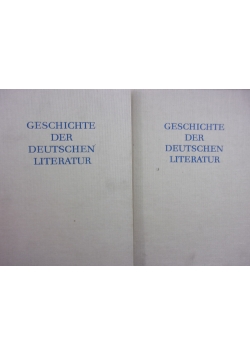 Geschichte der Deutschen Literatur, 2 tomy