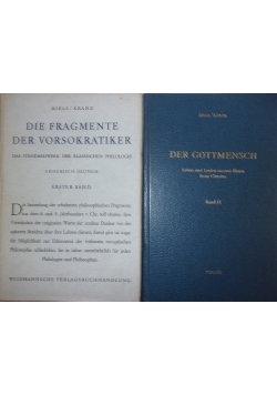 Die Fragmente Der Vorsokratiker/Der Gottmensch