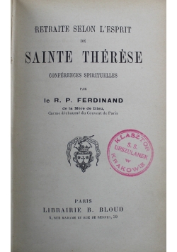 Retraite Selon L Esprit De Sainte Therese
