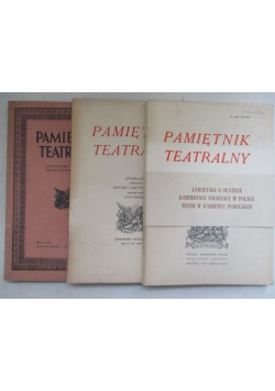 Pamiętnik teatralny, Zeszyty 1(13), 1(21) i 3-4(111-112)