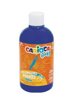 Farba Carioca Baby do malowania palcami 500 ml niebieska