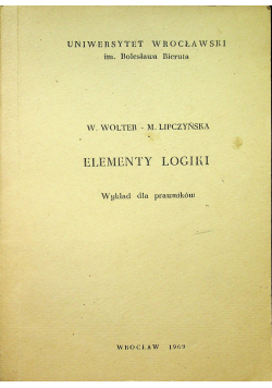 Elementy logiki wykład dla prawników