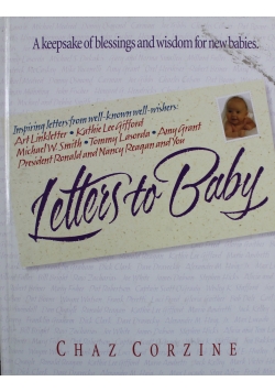 Letters to Baby A Keepsake of Blessings and Wisdom for New Babies