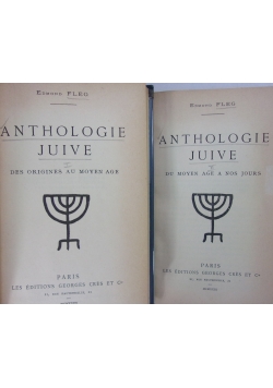 Anthologie Juive, tom I-II, 1923 r.