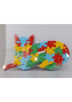 Puzzle drewniane kotek