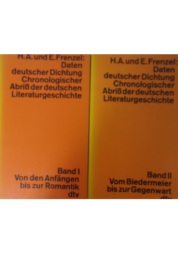 Daten deutscher Dichtung Chronologischer Abrib der deutschen Literaturgeschichte, zestaw 2 książek