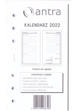 Kalendarz 2022 wkład B6 ST/TDW