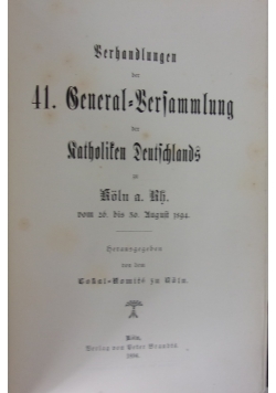 Berhandlungen der Beneral,1894r.