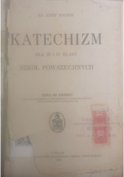 Katechizm dla III i IV klasy szkół powszechnych, 1935 r.
