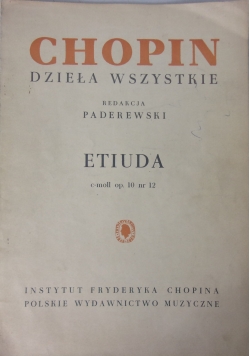 Chopin dzieła wszystkie Etiuda