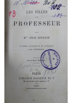 Les Filles du Professeur 1883 r.