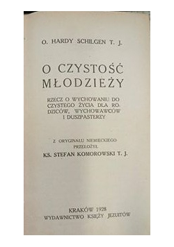 O czystość młodzieży, 1928 r.