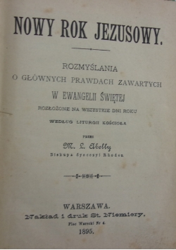 Nowy rok Jezusowy, 1895 r.