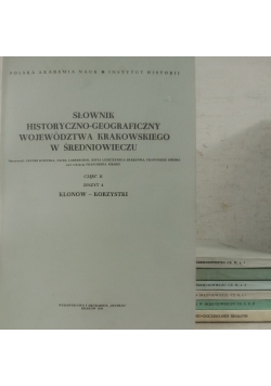 Słownik Historyczno-Geograficzny województwa Krakowskiego w średniowieczu ,zestaw 7 książek
