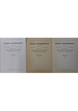 Studia Mathematica ,Tom XCVI ,Cz. I do III