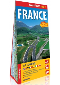 Francja (France) laminowana mapa samochodowa 1:1 100 000