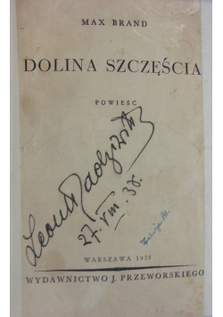 Dolina Szczęścia,1935r.