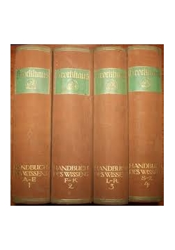 Brockhaus Handbuch des Wissens , 4 tomy, 1923r.