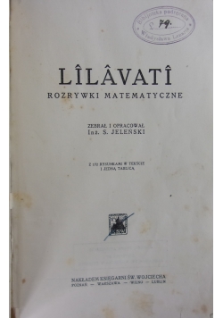 Lilavati: rozrywki matematyczne, 1925r.