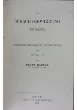 Die Sprachverwirrung zu Babel, 1861r.