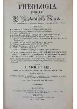 Theologia Moralis, 1845 r.